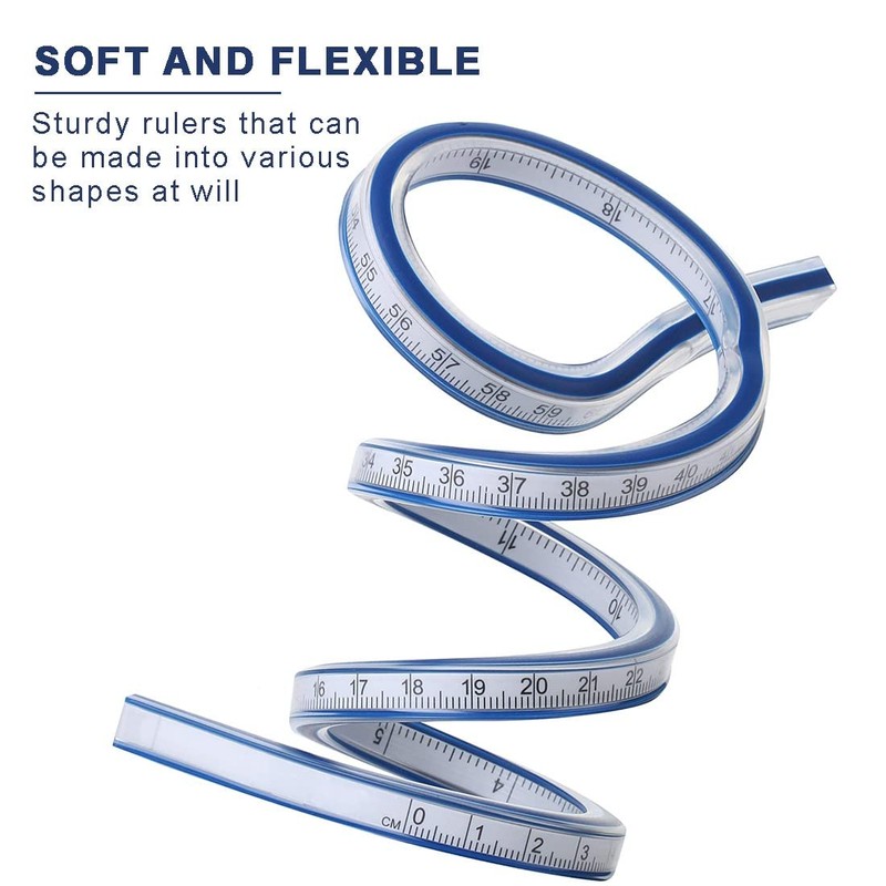 CUHZA 1 x Flexible Curve Ruler, 60 cm Ruler, Flexible