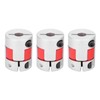 3Pcs Flexible Coupler Aluminum Alloy Ball Screw Coupling Kit Motor