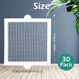30 Pack Disposable Shower Drain Hair Catcher, GeeRic Hair Catcher Mesh Stickers for Bathtub Drain, Bathtub Drain Hair Catcher with Waterproof Adhesion Square