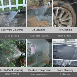 21V Car Pressure Washer Lithium Electric Car Washing Machine Cordless Pressure Washer, Washing Cars/Fences/Siding, Portable High Pressure Washer with 2x3.0Ah Battery