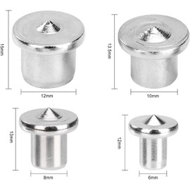 16 x Wooden Dowel Centring Points Dowel Markers Dowel Tips Dowel Fixing Dowel Centre Pin Round Wood Tenon Bit Tool 6 mm 8 mm 10 mm 12 mm