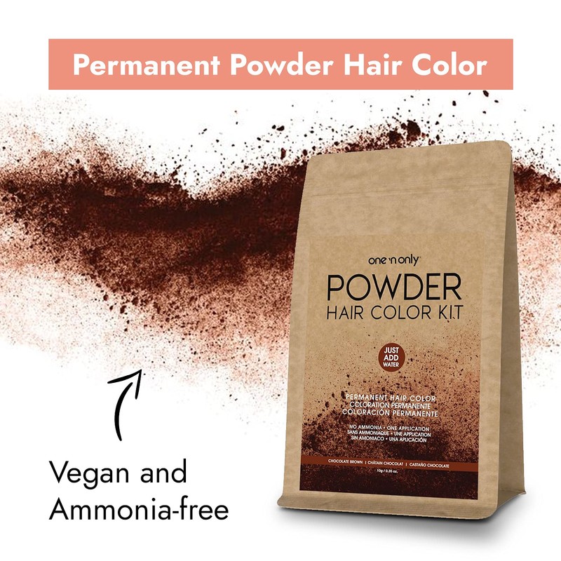 One 'n Only Powder Hair Color Kit, Chocolate Brown, Permanent