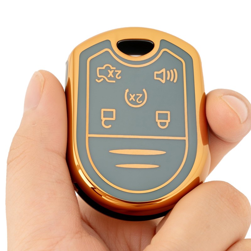CHATYYD Key Fob Cover for Ford with Keychain,Soft TPU Car