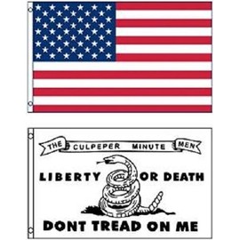 Ant Enterprises Moon Knives Wholesale Combo LOT 3 X 5 USA & White Culpeper Culpepper Flag House Banner 3X5 - Party Decorations Supplies for Parades - Prime Outside, Garden, Men Cave Decor Flag