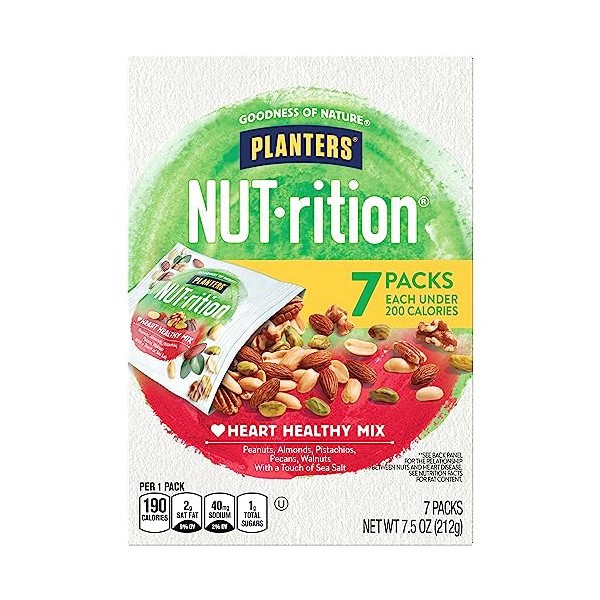 PLANTERS NUT-rition Heart Healthy Mix with Walnuts, 7.5 oz Box