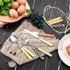 Koythin 3-Piece Cutlery Set, Stainless Steel Flatware Sets with Green