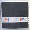 Huuraa Taekwondo Towel Colourful Silhouette Gift 50 x 100 cm