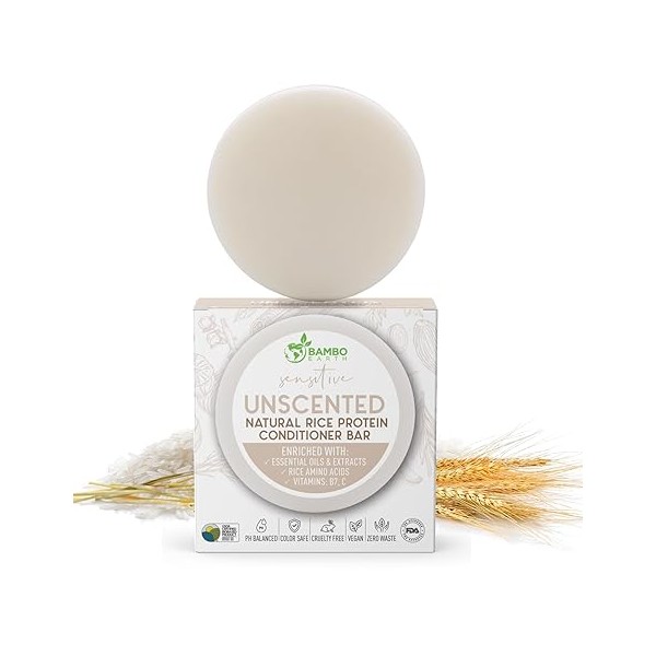 Solid Rice Protein Water Conditioner Bar Hair Soap – Conditioning