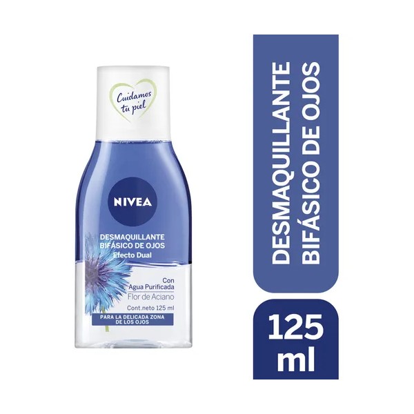 Nivea desmaquillante facial bifásico de ojos con biotina y flor