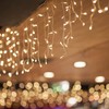 SALCAR LED Eisregen Lichterkette Außen 10m, Lichtervorhang Fenster Weihnachten Innen
