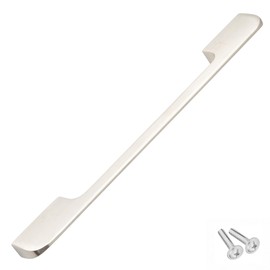 Decoranddecor Slimline Polished Brushed Chrome Kitchen Bathroom Bedroom Cabinet Door Drawer Furniture Handles (160mm or 192mm Hole Center, Brushed Chrome)