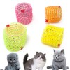 Honbay 4PCS Random Color Cat Spring Toy Stretchable Coil Pet