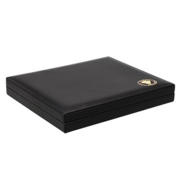 SAFE Gold Cassette Deluxe Case for 6 Gold Bars Made of Premium Black Leather Fibre Fabric