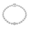 Vectoflux 925 Sterling Silver Beaded Ball Bangle Love Lucky Bracelets