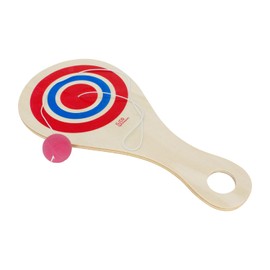 GICO Paddle Ball Set Retro Wooden Catch Game Natural Leisure Fun for Garden and Beach - 3267