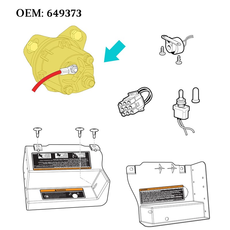 10L0L Golf Cart 48V Solenoid for EZGO RXV, 4 Terminal
