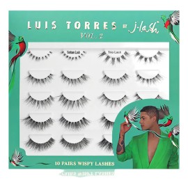 Pestañas Postizas J.Lash Línea Luis Torres Curvatura C 10 Pares Mink Sintético Negro