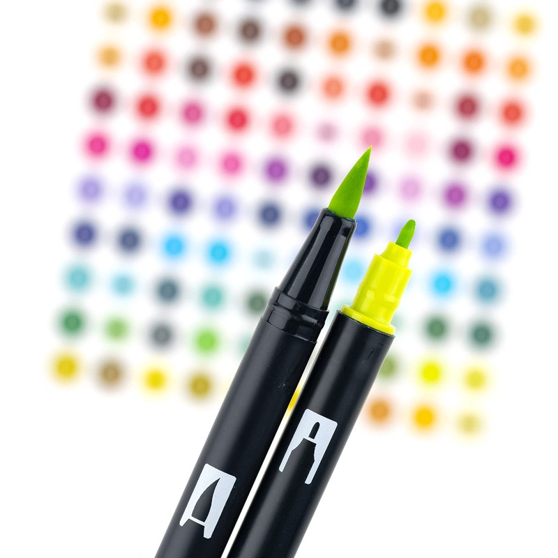 Tombow - Rotuladores artísticos con doble pincel, brillantes, paquete de