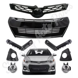 Stunning For Corolla S 2014-2016 Front Upper Grille Lower Grill Fog lights Bumper Bracket