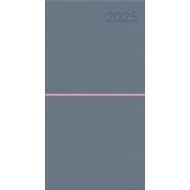 2025 Pocket Diary Slimline Softcover Week To View Elastic Closure Pastel Blue Planner Home Office
