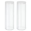 sourcing map Transparent Plastic Storage Tubes, 3 1/8" x 10"(80x250mm)