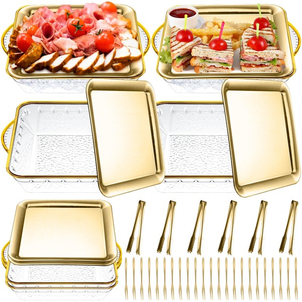 Baderke 6 Set 9" Chilled Serving Tray for Parties with