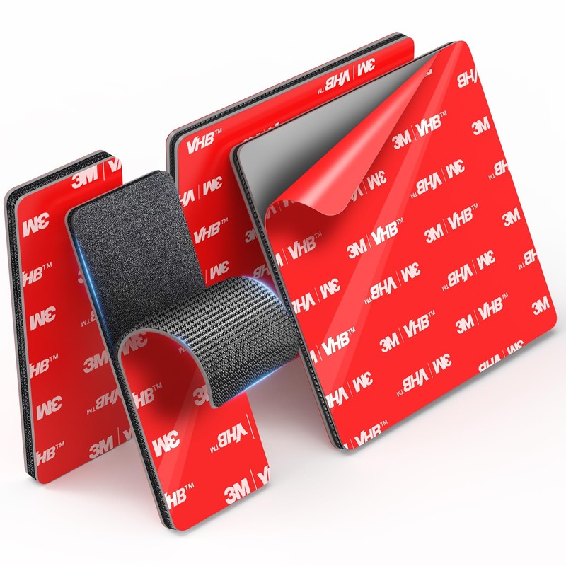 Heavy-Duty Hook and Loop Strips Adhesive: 4 Sets Heat Resistant
