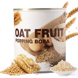T&Tea Oat-Inspired Vegan Pulp Popping Boba Pearls, 1.87 LB,Grain-Infused Bursting Boba with Real Oat Pulp, Layered Chewy Texture for Bubble Tea, Milk Tea, Smoothies, Desserts