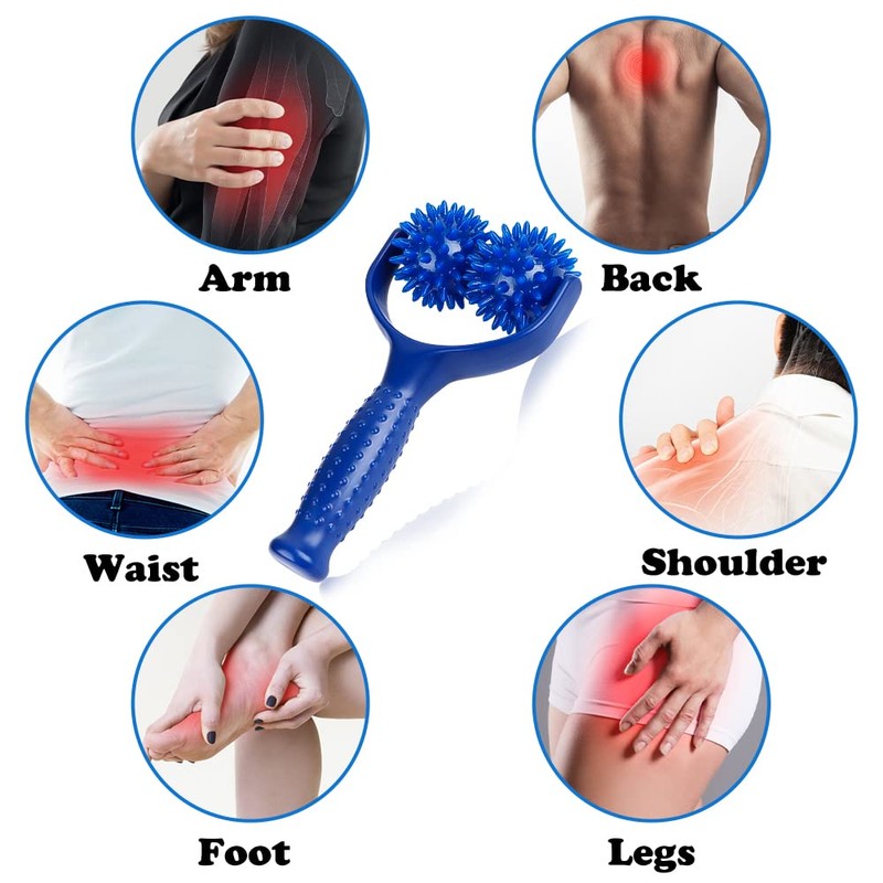 2 Massage Balls, Massage Roller with Nubs, Massage Balls, Fascia