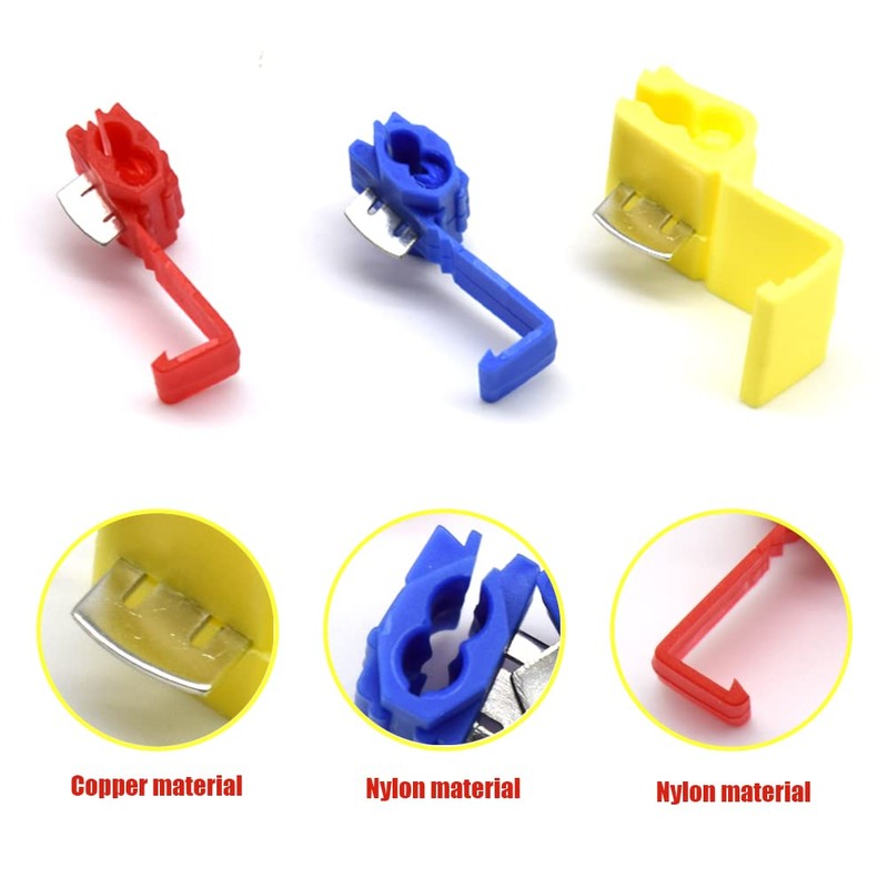 Hocansen 100 Pieces Lock Wire Connectors Quick Splice Snap Connectors（Colour/N2J)