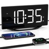 Digital Clock Large Display for Bedrooms, 8.7" LED Dual Alarm