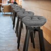 PRONOUS Dark Grey Bar Stool Cushions 14"x14"x4", Round Stool Covers