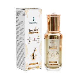 SKINSKA NATURALS TresRich Advanced Hair Serum for Men & Women, Daily Scalp & Hair Care with Redensyl, AnaGain, Procapil & Baicapil, Leave In Serum for Thicker & Healthy Looking Hair – 1.01 fl oz