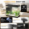 EVIEUN 2.2 Gallon Small Fish Tank, Betta Fish Aquariums Black