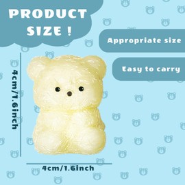 6Pcs Bear Squishies Fidget Toys Adults, Squeeze Toys Sticky Sensory Toys for Kids with Autism,Bear Stress Balls for Adults Fidgets Birthday Gifts Party Favors for Kids