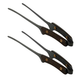 aninako Camping BBQ Tongs, 304 Stainless Steel, Freestanding, Barbecue Tongs, Cookware Supplies, Anti-scald, Lightweight, Heat Resistant, Outdoor Tableware (Set of 2)
