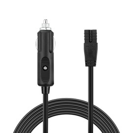 CJP-Geek Black 12V Lead Cable Plug Wire 2Pin Charger Compatible with Car Cooler Cool Box Mini Fridge