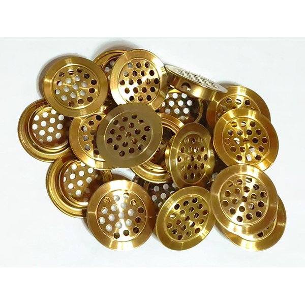 NIDETION Golden 25mm/1" Circular Soffit Vent, Stainless Steel Mesh Hole