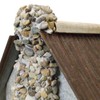 Nature Creations Stone Chimney Bird Cottage, White – Handcrafted Wooden