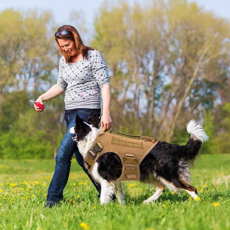 Tactical Dog Harness for Medium Large Dogs No Pull Adjustable