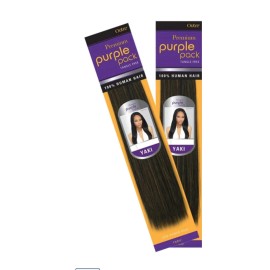 Outre Premium Purple Pack Yaki 100% Human Hair 10" Color 1B
