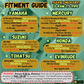 Mangrove Products: Boat Transom Saver (3-RAM) Outboard Motor Support Wedge, Bass Boat Accessories, Transom Savers for Outboard Motor, Boat Transom Support, Outboard Support, Mercury, Yamaha (2-Pipe)