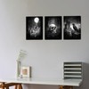 RyounoArt Gothic Wall Art Black and White Skull Butterfly and