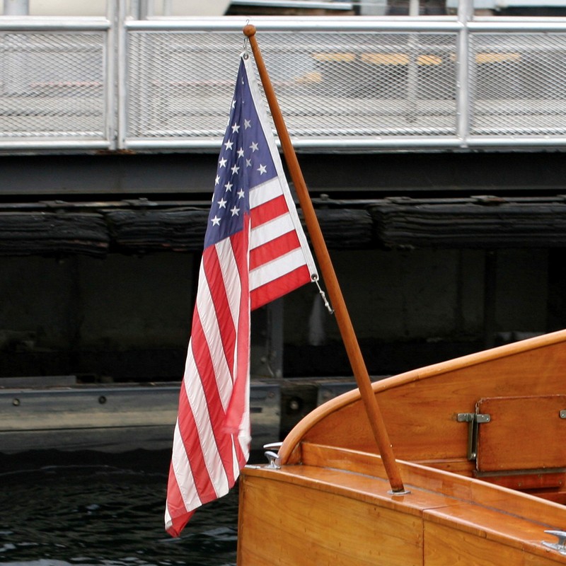 TAYLOR MADE PRODUCTS Teak Boat Flag Pole, 3/4" Diameter x
