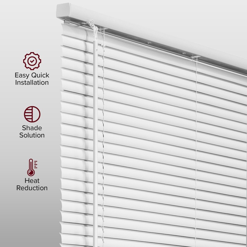 CHICOLOGY Cordless Mini Blinds, 1 Inch Vinyl Window Blinds, Room