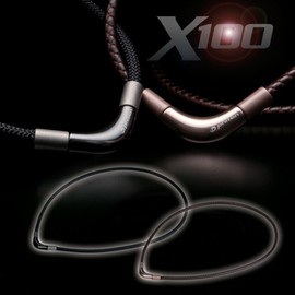 Phiten X100 Chopper Necklace Black 40cm