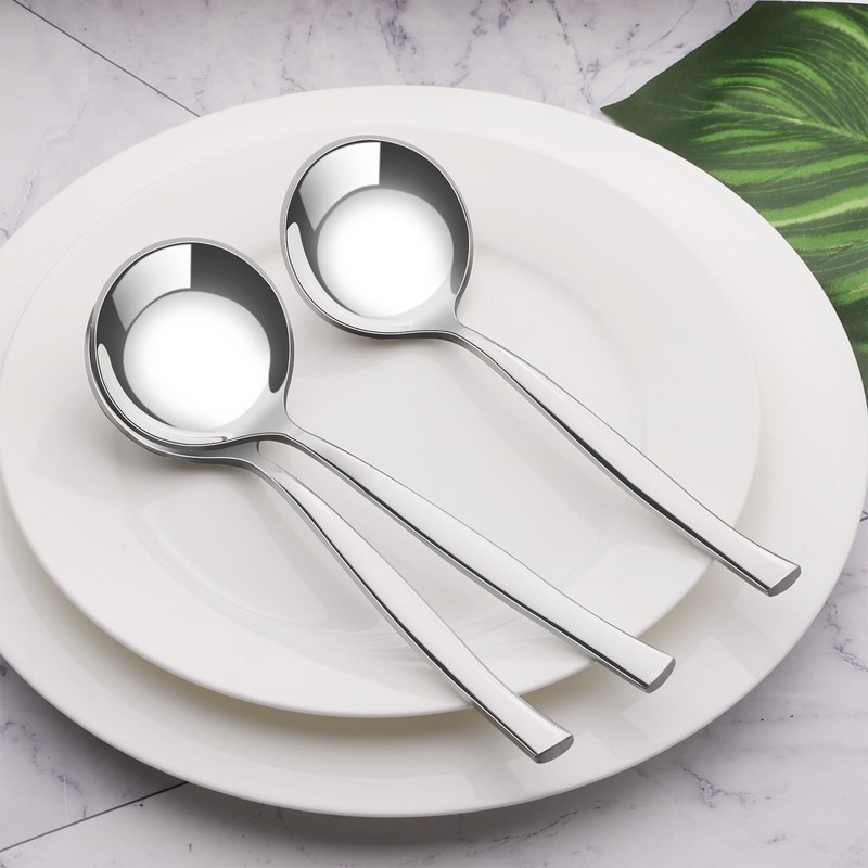 Knifefish 4 Pcs Soup Ladle Spoons, Stainless Steel Sauce Ladle,