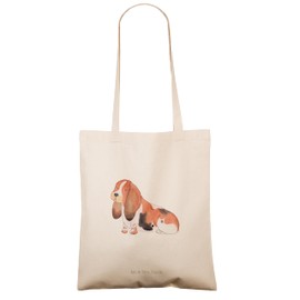 Mr. & Mrs. Panda Basset Hound Dog Tote Bag, Gift, Dog Love, Bag Bag, Shopping Bag, Jute Bag, Dog Motif, Animal Lovers,