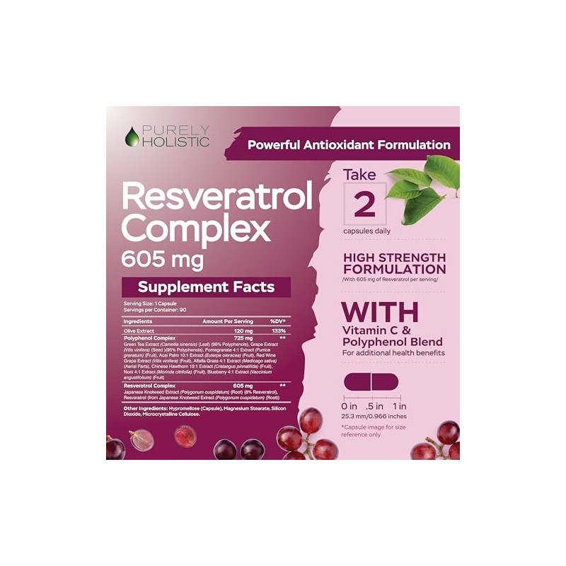 Resveratrol Supplement 1450mg, Extra Strength Trans Resveratrol Complex | Potent