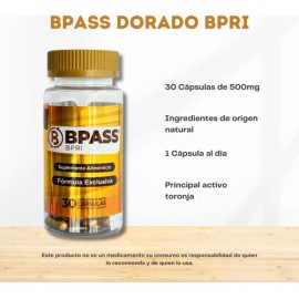 Kit Bpass Dorado Y Azul 30 Caps Bpri Suplemento Antes Bypass                                                                                          